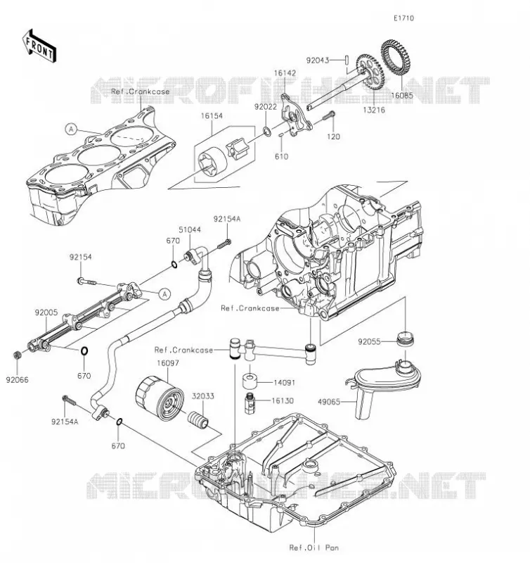 POMPE A HUILE Kawasaki MOTOS 1400 2019 ZZR1400 ABS  ZX1400HKF