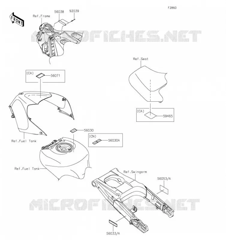 LABEL Kawasaki MOTOS 1400 2019 ZZR1400  ZX1400JKF