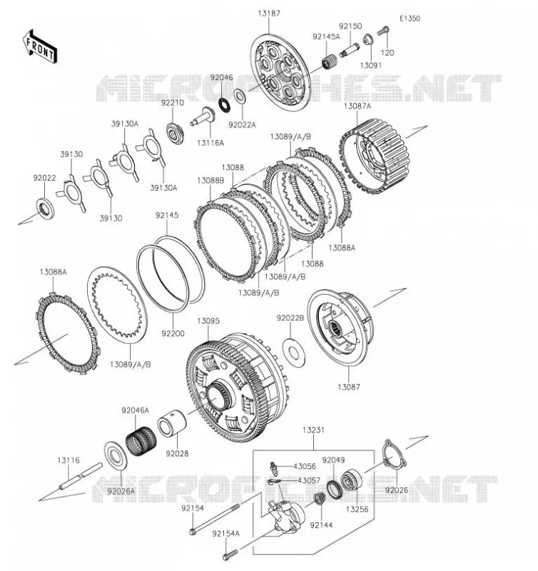 EMBRAYAGE Kawasaki MOTOS 1400 2019 ZZR1400 PERFORMANCE SPORT  ZX1400JKF