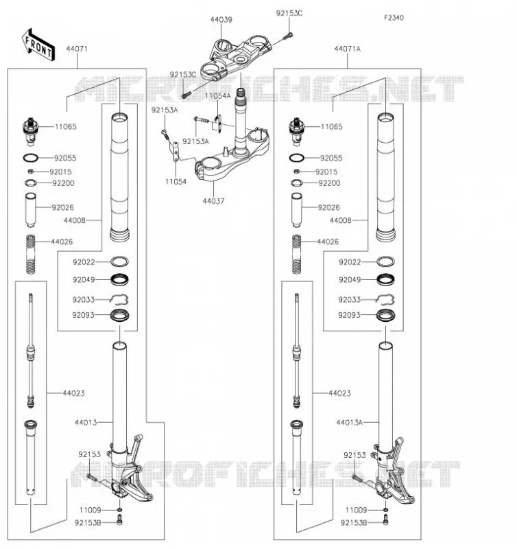 FOURCHE Kawasaki MOTOS 1400 2019 ZZR1400 PERFORMANCE SPORT  ZX1400JKF