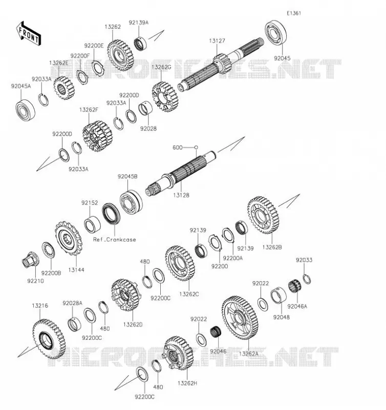 TRANSMISSION Kawasaki MOTOS 1400 2019 ZZR1400 PERFORMANCE SPORT  ZX1400JKF