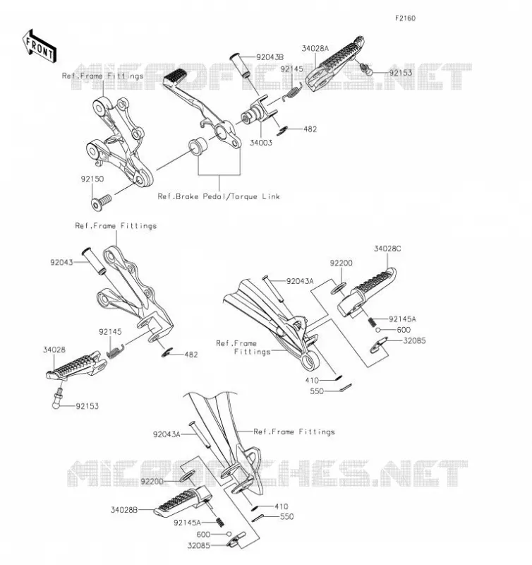 REPOSE PIED Kawasaki MOTOS 600 2019 NINJA ZX-6R  ZX636HKF