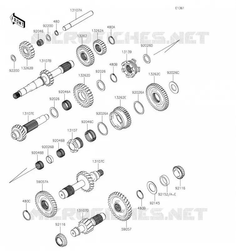 TRANSMISSION Kawasaki SSV 1000 2019 MULE PRO-DXT  KAF1000BKF