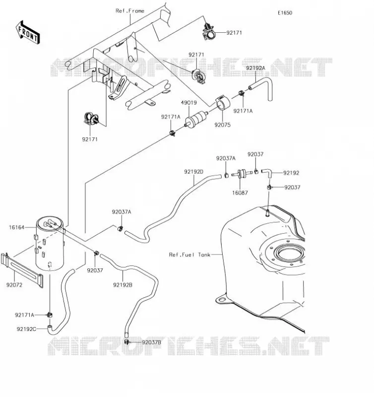 SYSTEME D'EVAPORATION CARBURANT Kawasaki SSV 400 2019 MULE SX  KAF400HKF