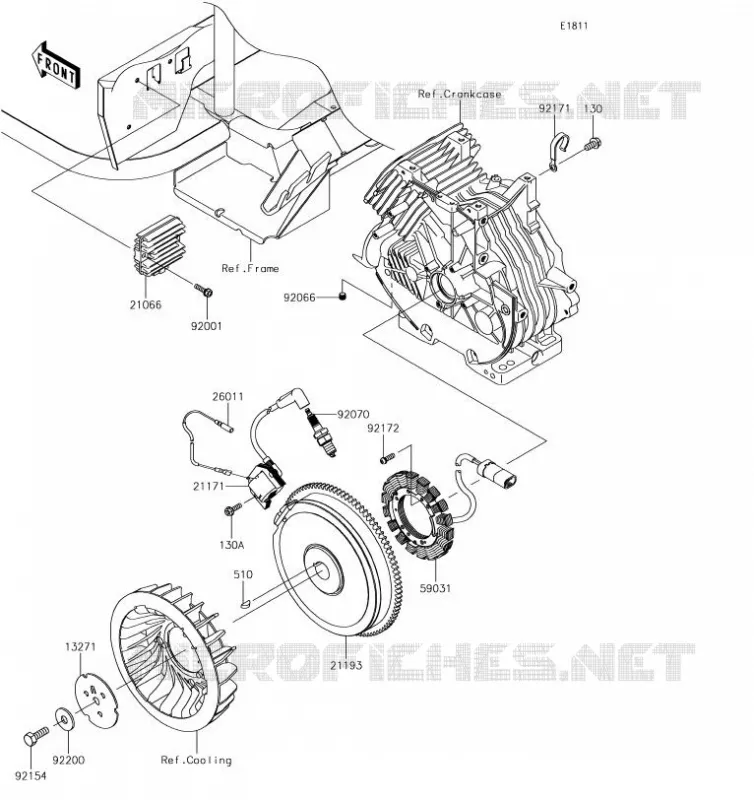 GENERATEUR/BOBINE Kawasaki SSV 400 2019 MULE SX  KAF400HKF