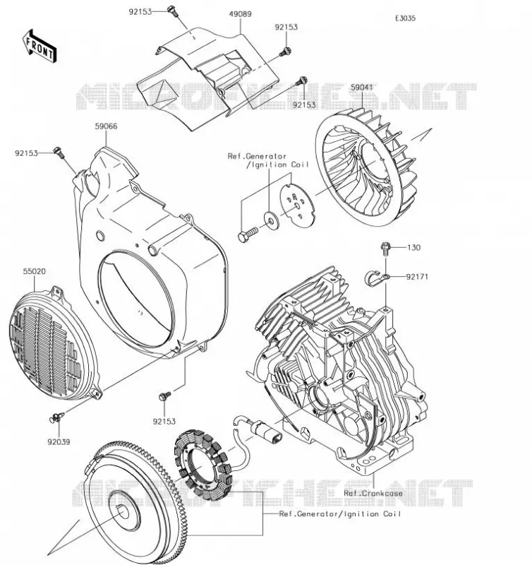 REFROIDISSEMENT Kawasaki SSV 400 2019 MULE SX  KAF400JKF