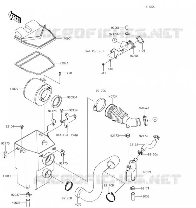 FILTRE A AIR Kawasaki SSV 400 2019 MULE SX  KAF400JKF