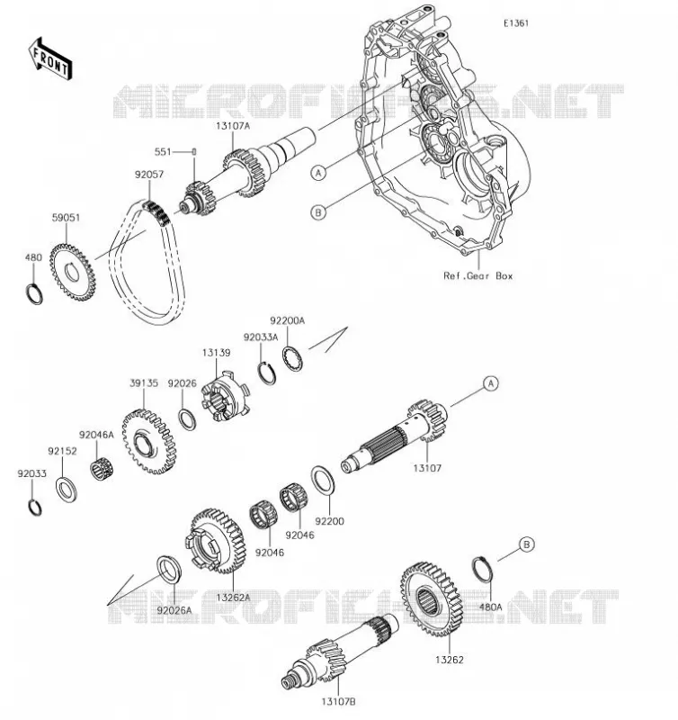 TRANSMISSION Kawasaki SSV 400 2019 MULE SX  KAF400JKF
