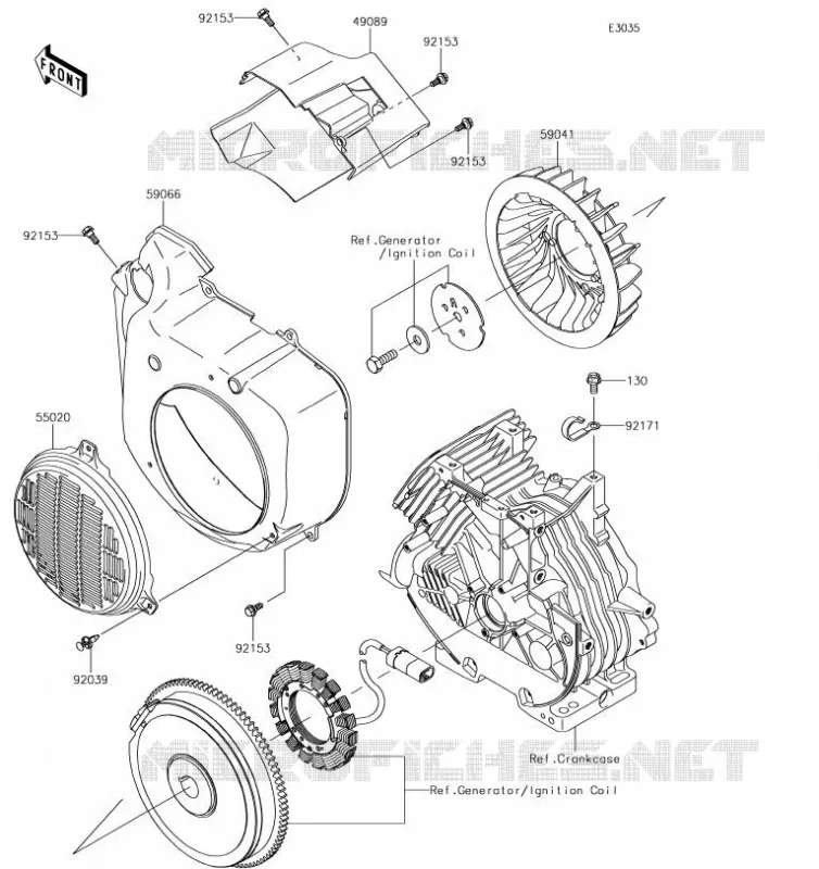 REFROIDISSEMENT Kawasaki SSV 400 2019 MULE SX  KAF400JKF