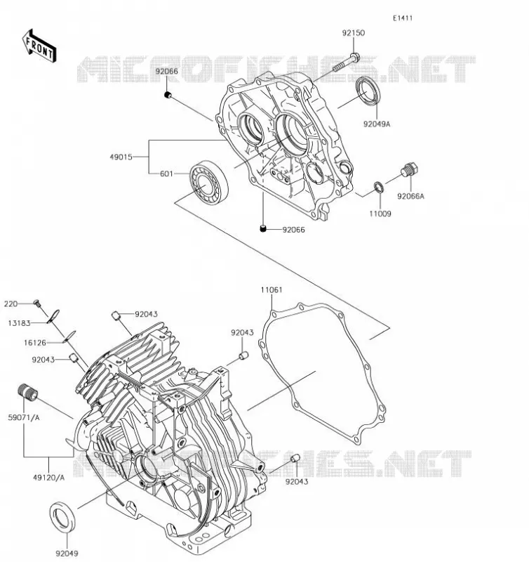 CARTER MOTEUR(S) Kawasaki SSV 400 2019 MULE SX  KAF400LKF