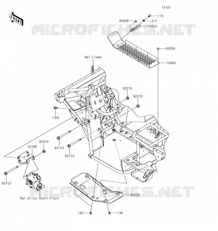 SUPPORT MOTEUR Kawasaki SSV 400 2019 MULE SX  KAF400NKF