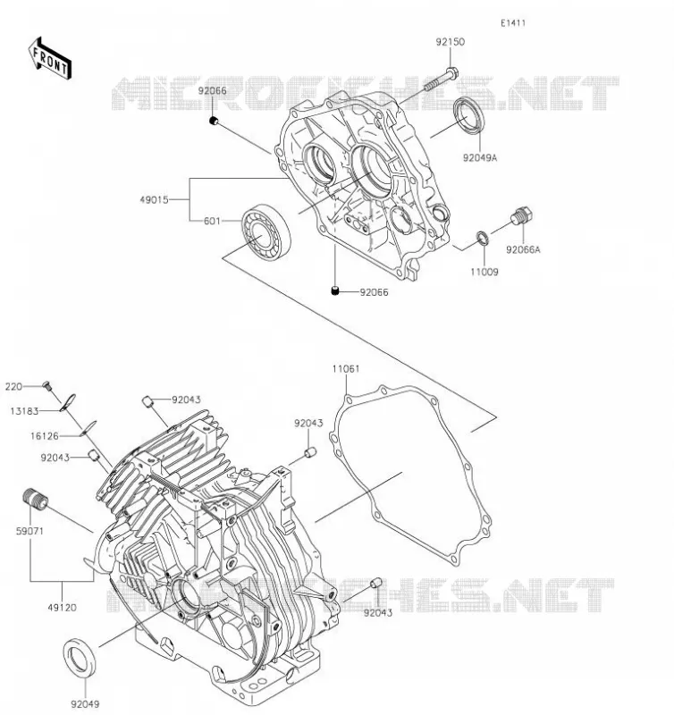 CARTER MOTEUR(S) Kawasaki SSV 400 2019 MULE SX  KAF400PKF