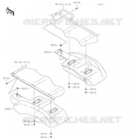 GARDE BOUE ARRI&Egrave;RE pour Kawasaki MULE SX 2019