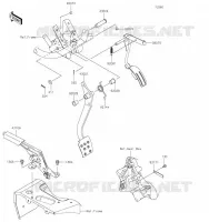 PEDALE DE FREIN/LEVIER ACCELERATEUR pour Kawasaki MULE SX 2019