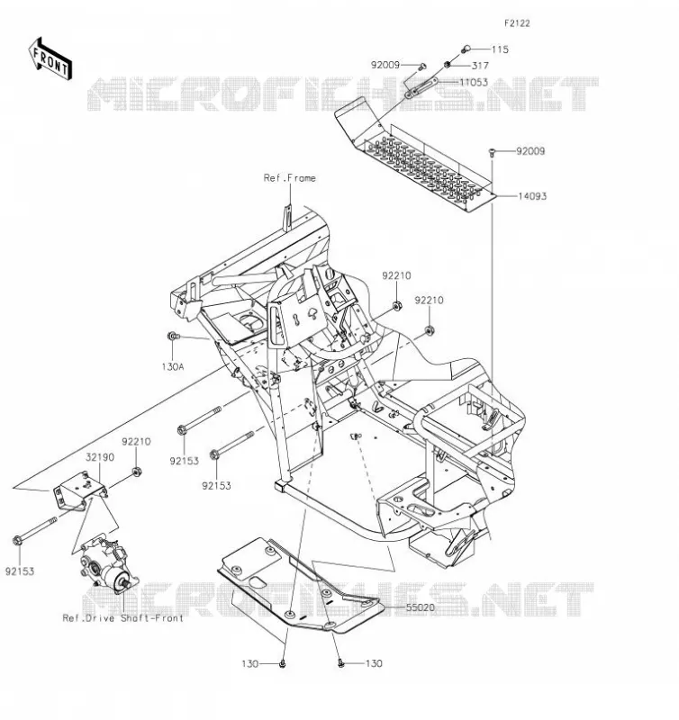 SUPPORT MOTEUR Kawasaki SSV 400 2019 MULE SX  KAF400RKS
