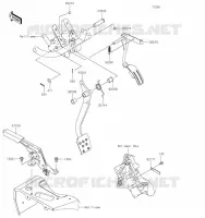 PEDALE DE FREIN/LEVIER ACCELERATEUR pour Kawasaki MULE SX 2019