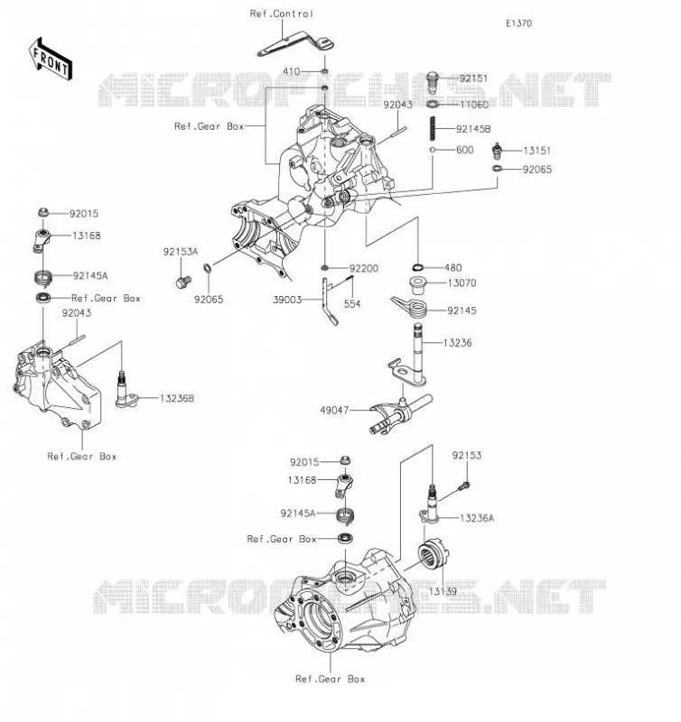 SELECTEUR Kawasaki SSV 400 2019 MULE SX  KAF400SKS