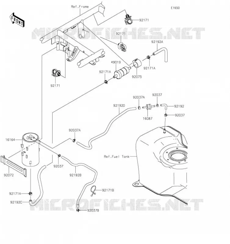 SYSTEME D'EVAPORATION CARBURANT Kawasaki SSV 400 2019 MULE SX  KAF400TKS