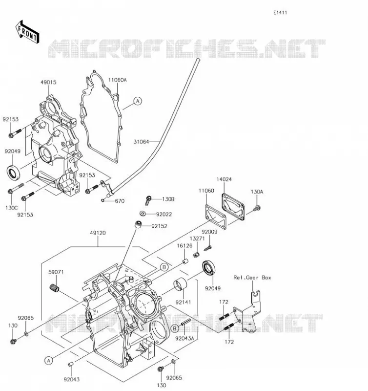 CARTER MOTEUR(S) Kawasaki SSV 620 2019 MULE 4010 4X4  KAF620MKF