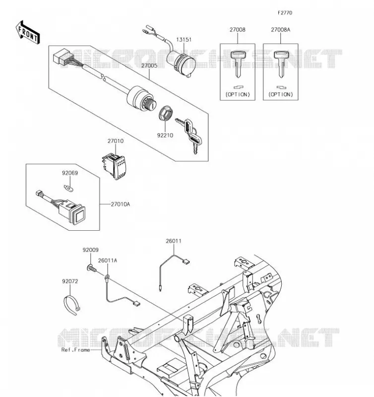 CONTACTEUR Kawasaki SSV 620 2019 MULE 4010 4X4  KAF620MKF