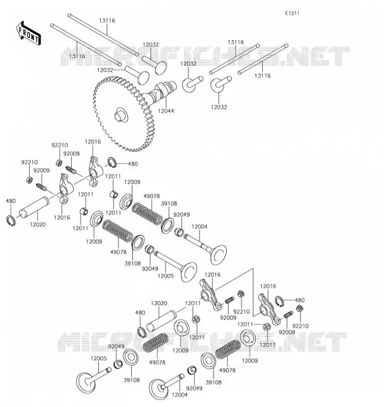 SOUPAPE/ARBRE A CAME Kawasaki SSV 620 2019 MULE 4010 4X4  KAF620MKF