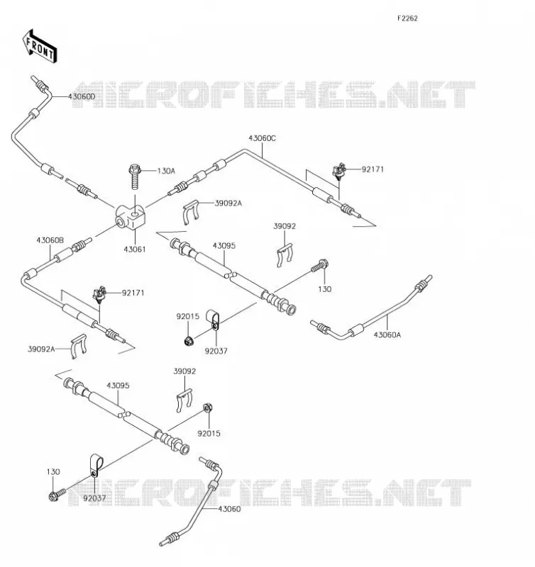 DURITE DE FREIN Kawasaki SSV 620 2019 MULE 4010 4X4  KAF620MKF