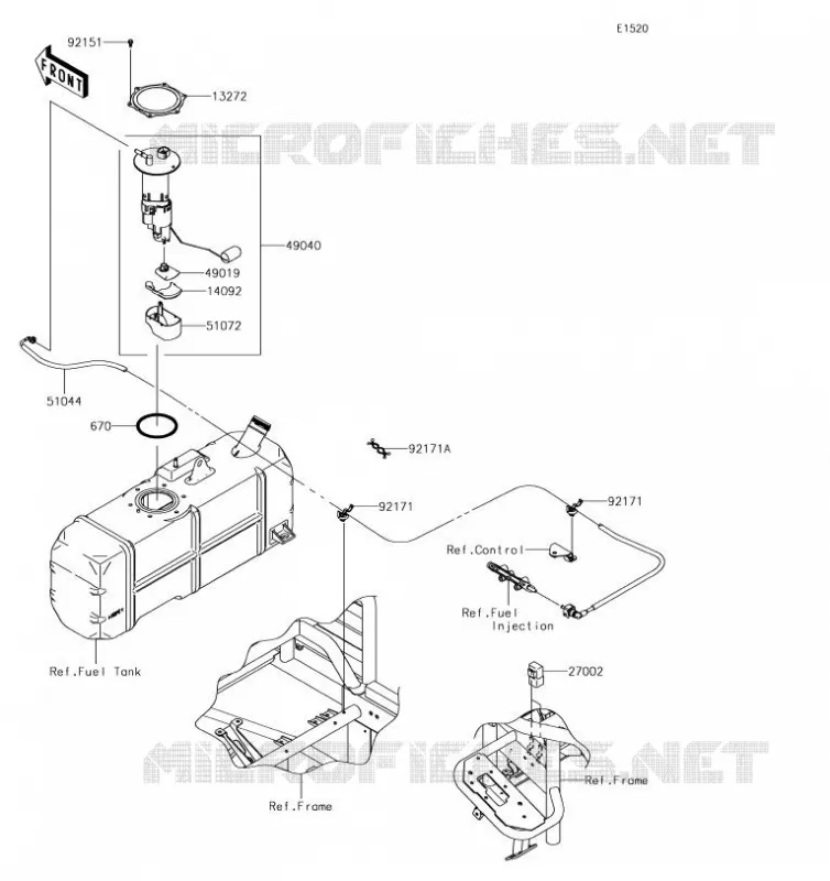 POMPE A ESSENCE Kawasaki SSV 620 2019 MULE 4010 4X4  KAF620MKF