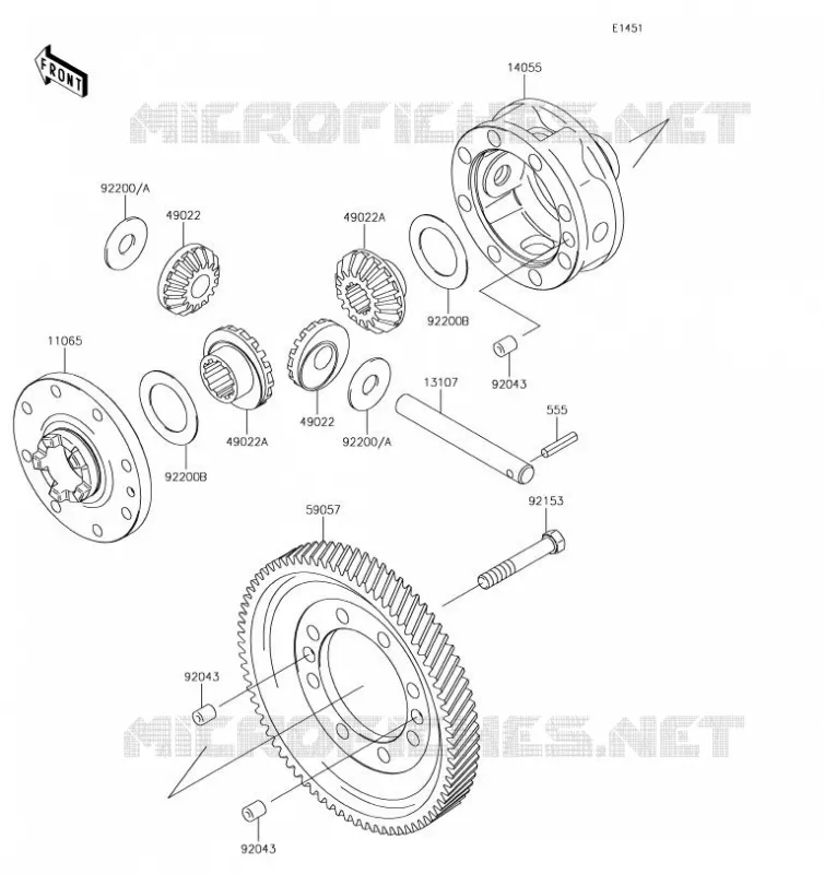 DIFFERENTIEL Kawasaki SSV 620 2019 MULE 4000  KAF620PKF