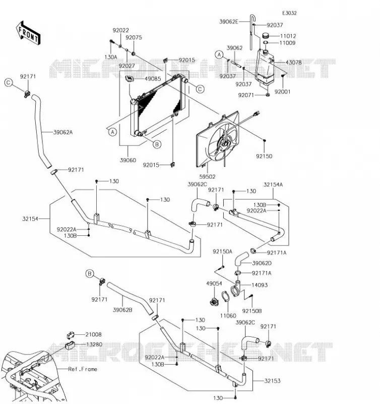 RADIATEUR Kawasaki SSV 620 2019 MULE 4000  KAF620PKF