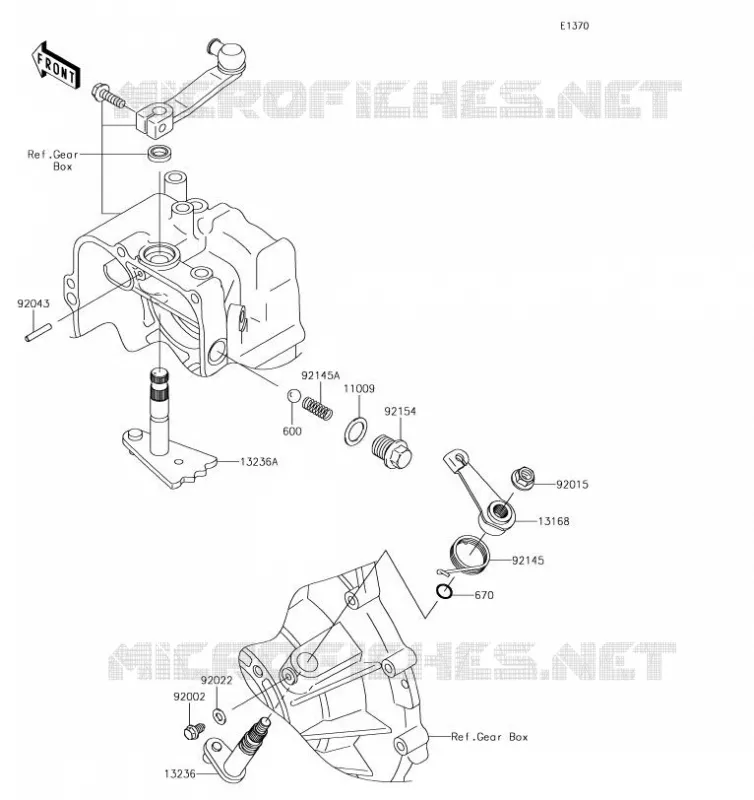 SELECTEUR Kawasaki SSV 620 2019 MULE 4000  KAF620PKF