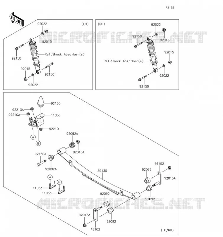 SUSPENSION ARRI&Egrave;RE Kawasaki SSV 620 2019 MULE 4010 TRANS 4X4  KAF620RKF