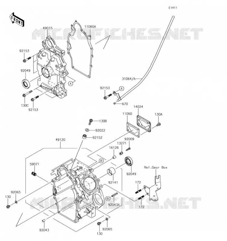 CARTER MOTEUR(S) Kawasaki SSV 620 2019 MULE 4000 TRANS  KAF620WKF