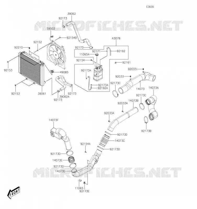 REFROIDISSEMENT Kawasaki SSV 700 2019 MULE PRO-MX  KAF700AKF