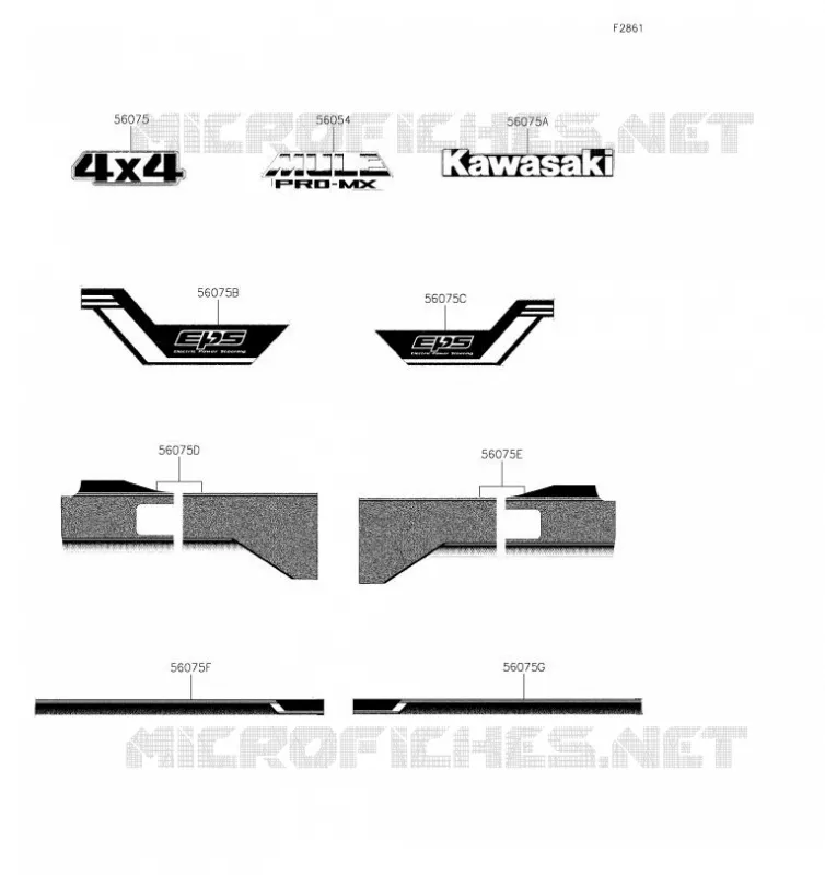 STICKER Kawasaki SSV 700 2019 MULE PRO-MX  KAF700BKF