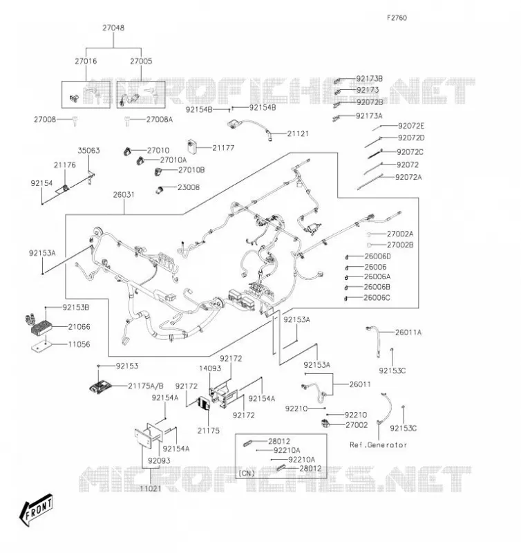 CHASSIS EQUIPMENT ELECTRIQUE Kawasaki SSV 700 2019 MULE PRO-MX  KAF700BKF