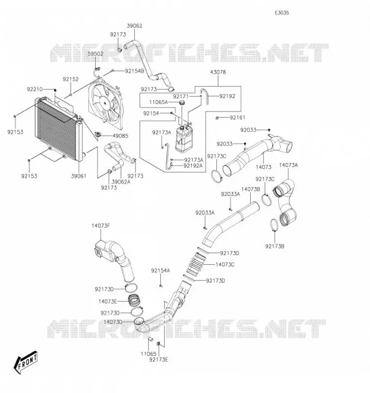 REFROIDISSEMENT Kawasaki SSV 700 2019 MULE PRO-MX  KAF700CKF