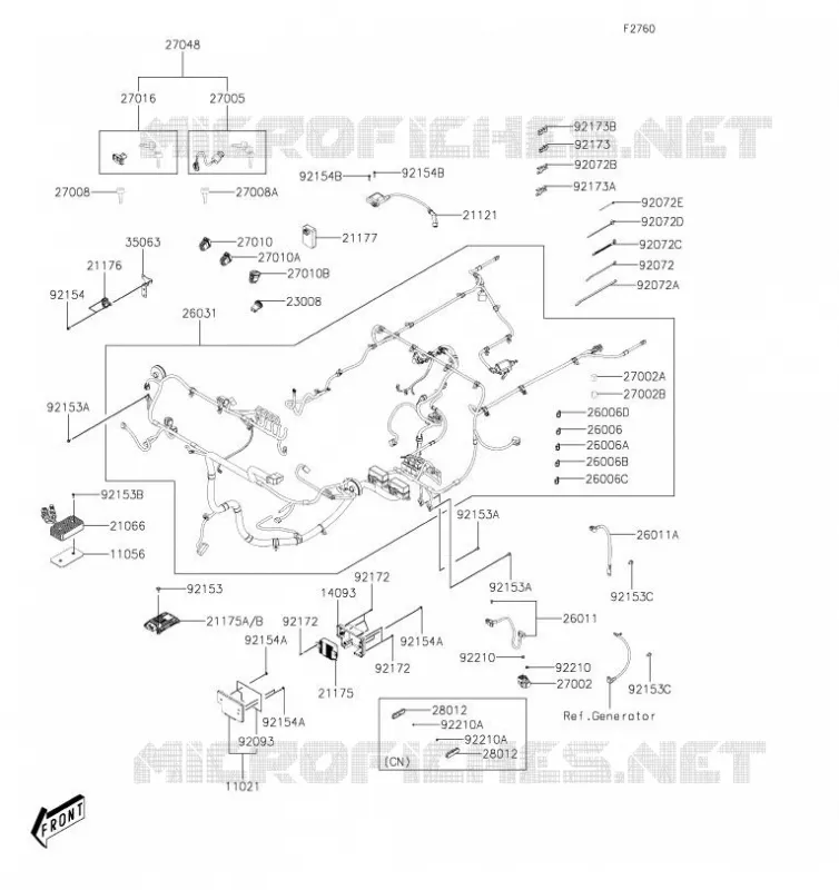 CHASSIS EQUIPMENT ELECTRIQUE Kawasaki SSV 700 2019 MULE PRO-MX  KAF700DKF