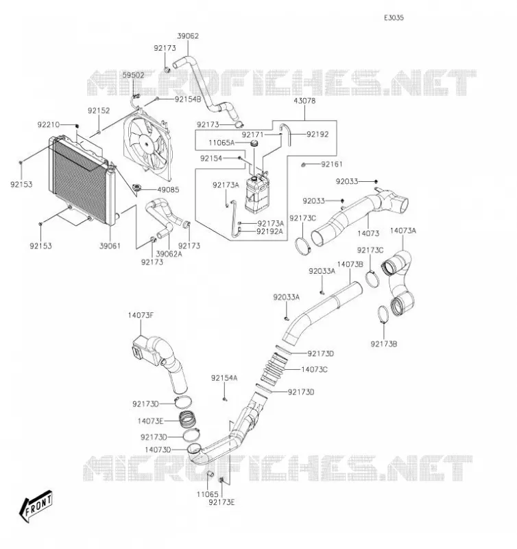 REFROIDISSEMENT Kawasaki SSV 700 2019 MULE PRO-MX  KAF700DKF