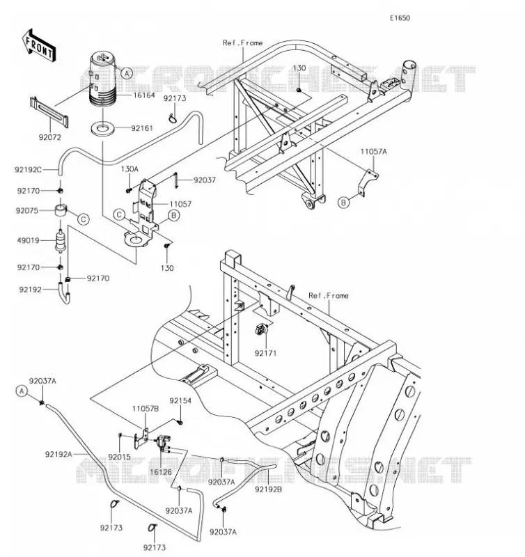SYSTEME D'EVAPORATION CARBURANT(CA) Kawasaki SSV 820 2019 MULE PRO-FXT EPS  KAF820BKF