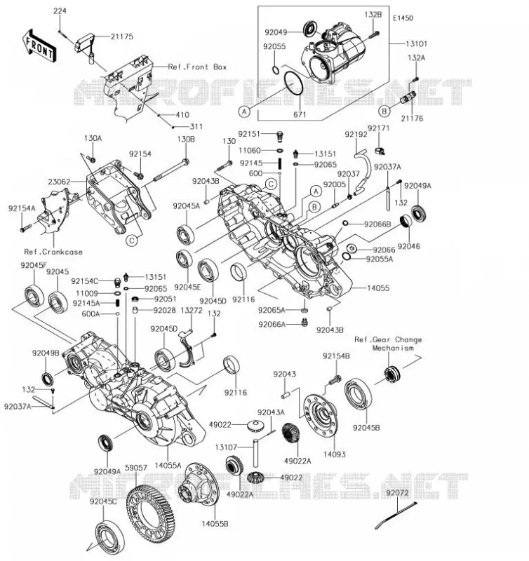 PONT Kawasaki SSV 820 2019 MULE PRO-FXT EPS  KAF820BKF