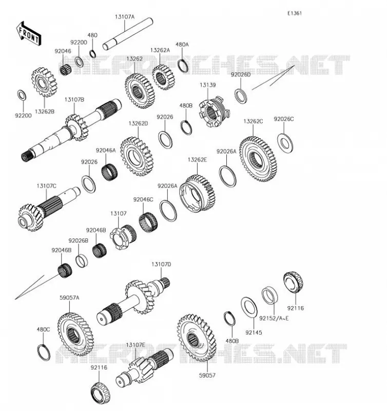 TRANSMISSION Kawasaki SSV 820 2019 MULE PRO-FXT EPS  KAF820BKF