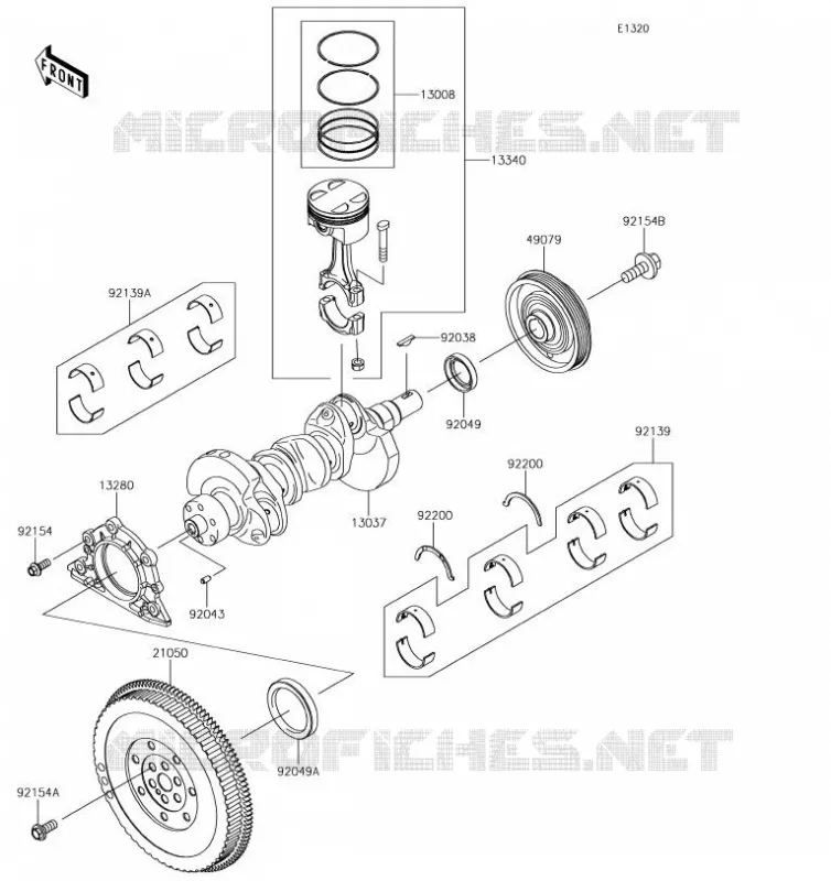 VILEBREQUIN/PISTON Kawasaki SSV 820 2019 MULE PRO-FXT EPS  KAF820BKF