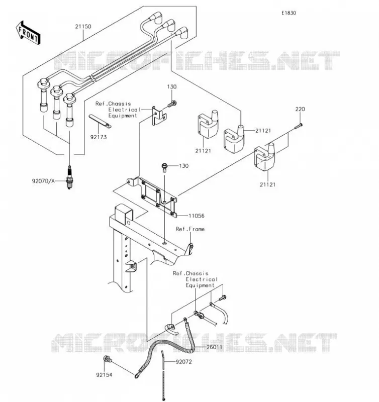 SYSTEME D&acute;ALLUMAGE Kawasaki SSV 820 2019 MULE PRO-FXT  KAF820CKF