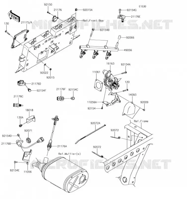 INJECTION CARBURANT Kawasaki SSV 820 2019 MULE PRO-FX  KAF820GKF