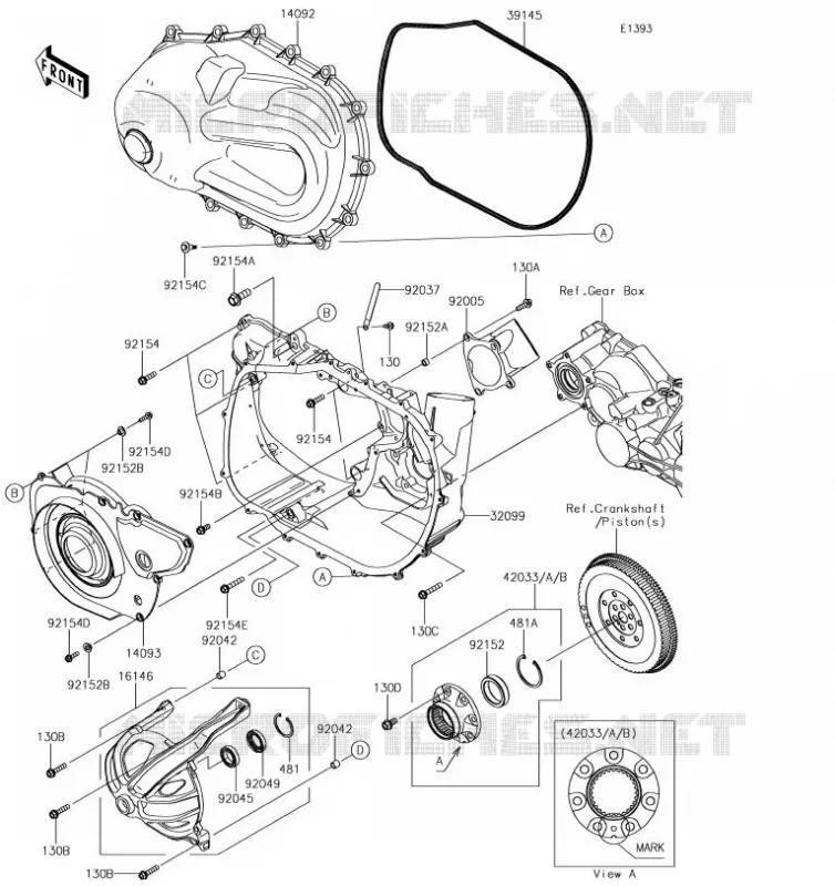 COUVERCLE CONVERTISSEUR Kawasaki SSV 820 2019 MULE PRO-FXT  KAF820JKF