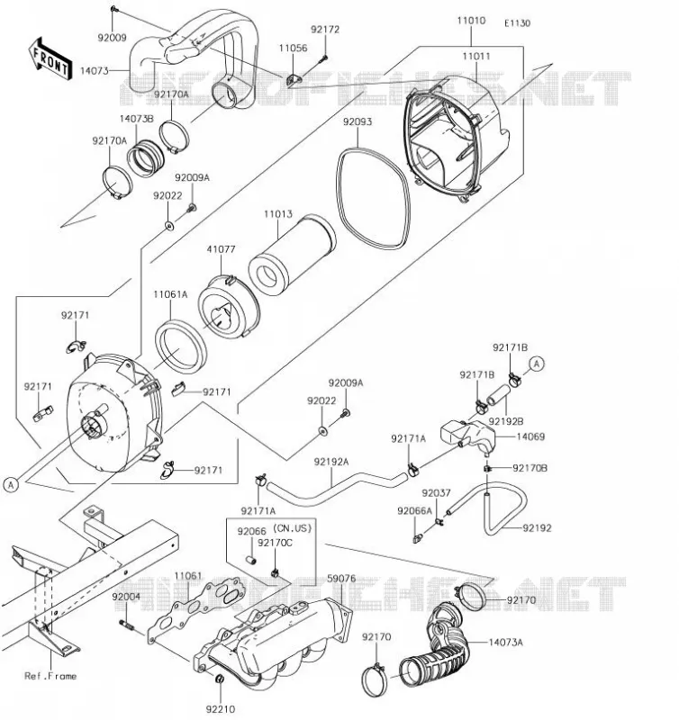 FILTRE A AIR Kawasaki SSV 820 2019 MULE PRO-FXR  KAF820KKF