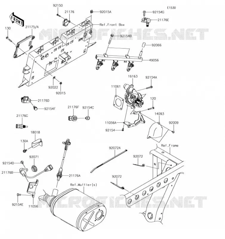 INJECTION CARBURANT Kawasaki SSV 820 2019 MULE PRO-FXR  KAF820KKF
