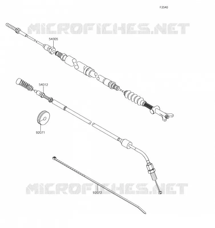 CABLES Kawasaki SSV 800 2019 TERYX 4  KRT800GKF