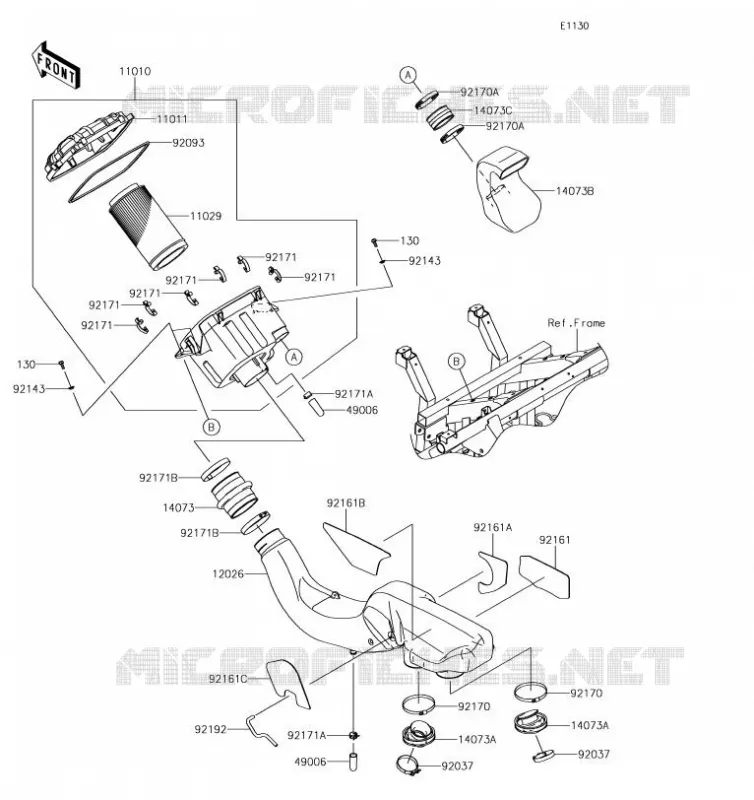 FILTRE A AIR Kawasaki SSV 800 2019 TERYX 4  KRT800GKF