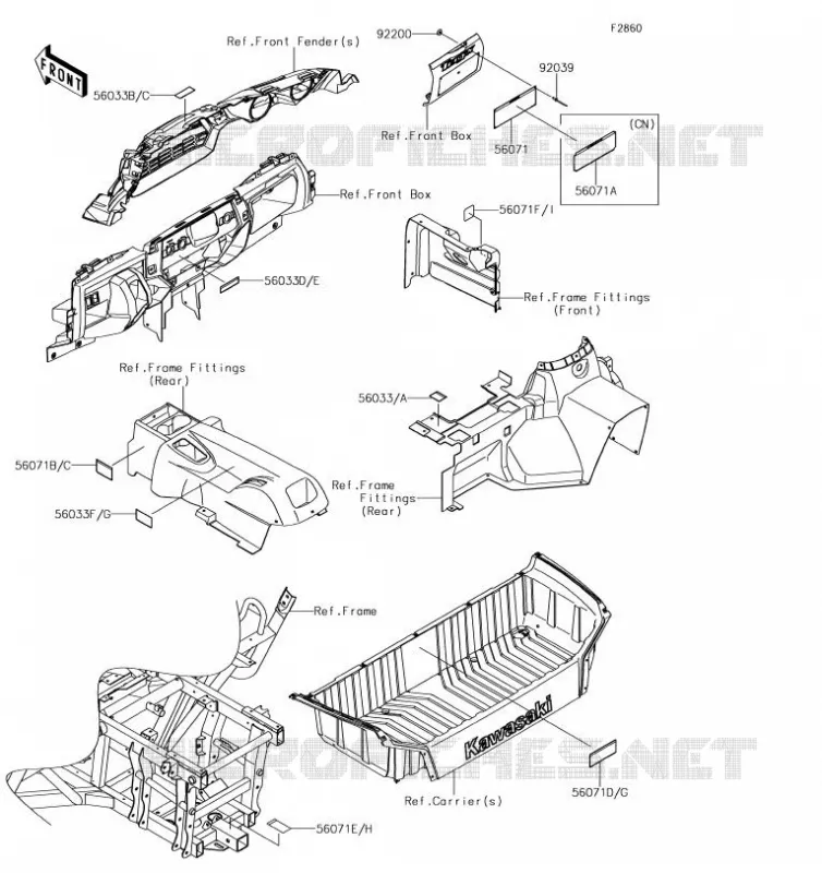 LABEL Kawasaki SSV 800 2019 TERYX 4  KRT800GKF